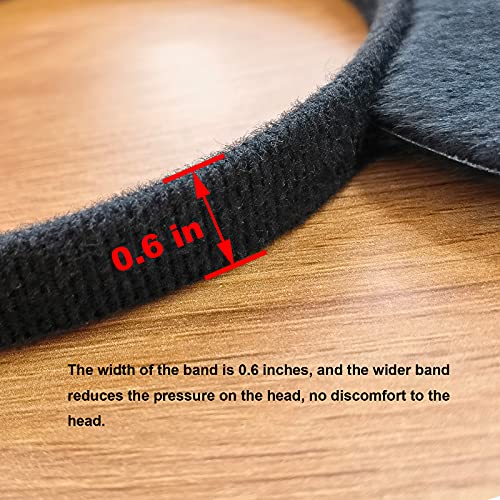 CHuangQi Mouse Ears Headband for Kids Set of 2 Solid Black