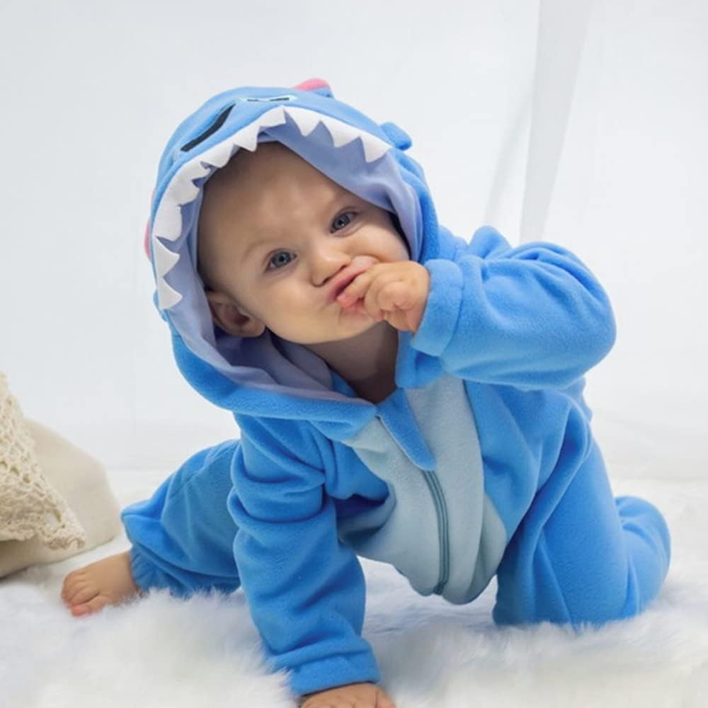Unisex Baby Flannel Romper Animal Onesie Costume