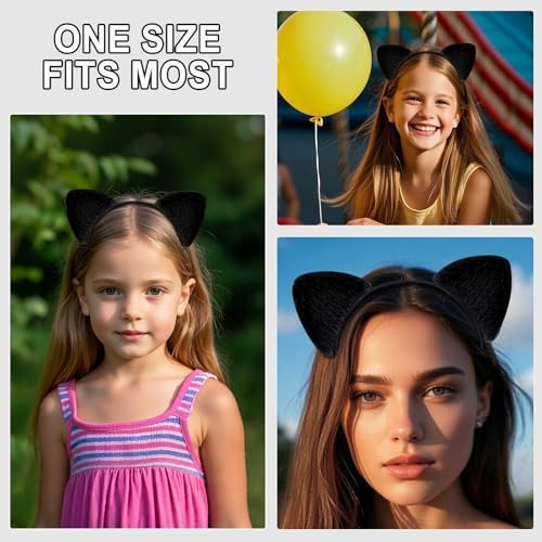2-Piece Cat Ears Headband for Kids Girls