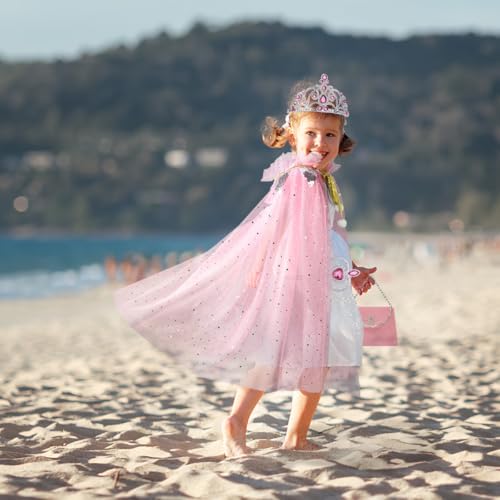 Meland Princess Dress Up Set for Little Girls Glitter Party wears