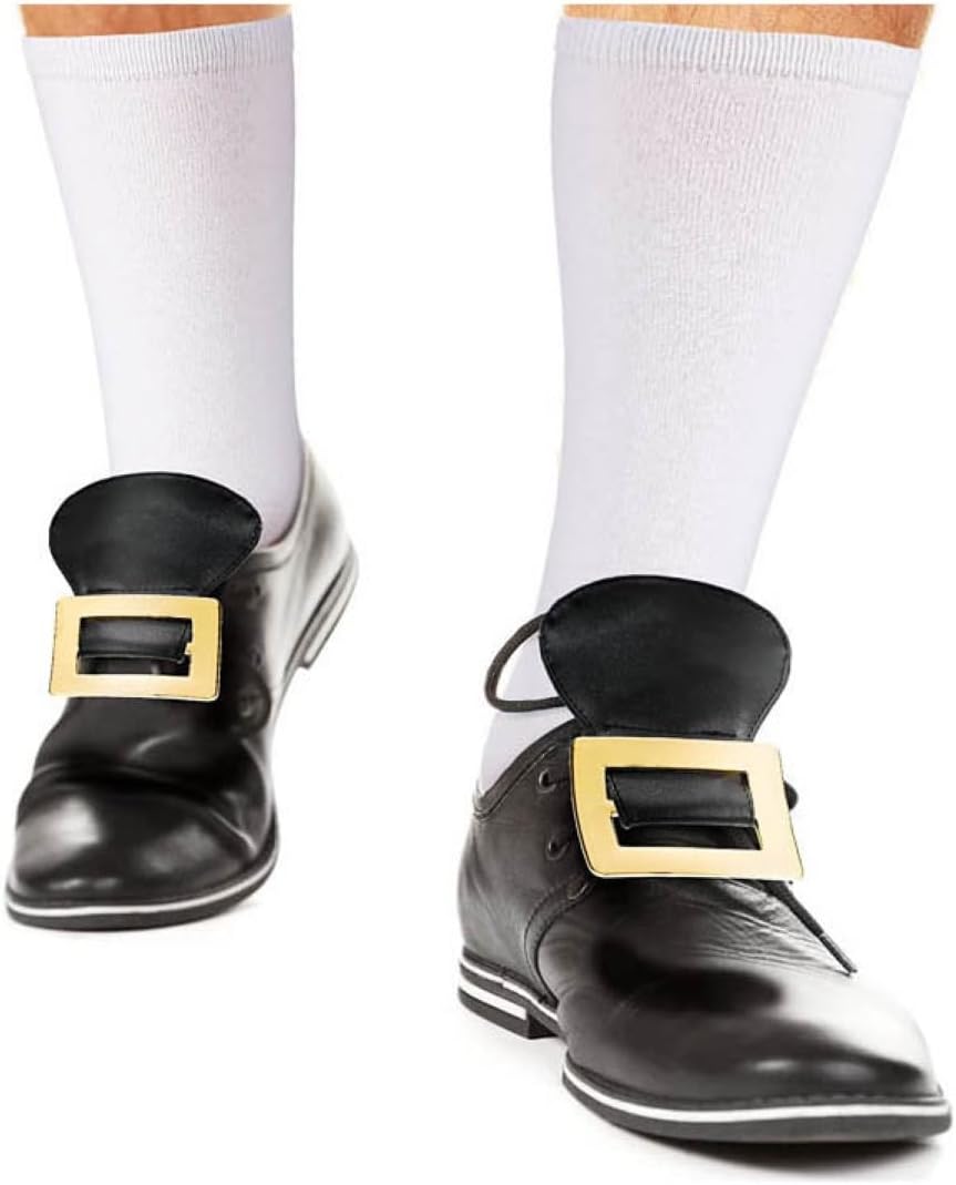 Colonial Style Shoe Buckle and Long White Socks for Kids