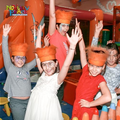 Crazy Orange Hairy Wig Headband - Novelty Place