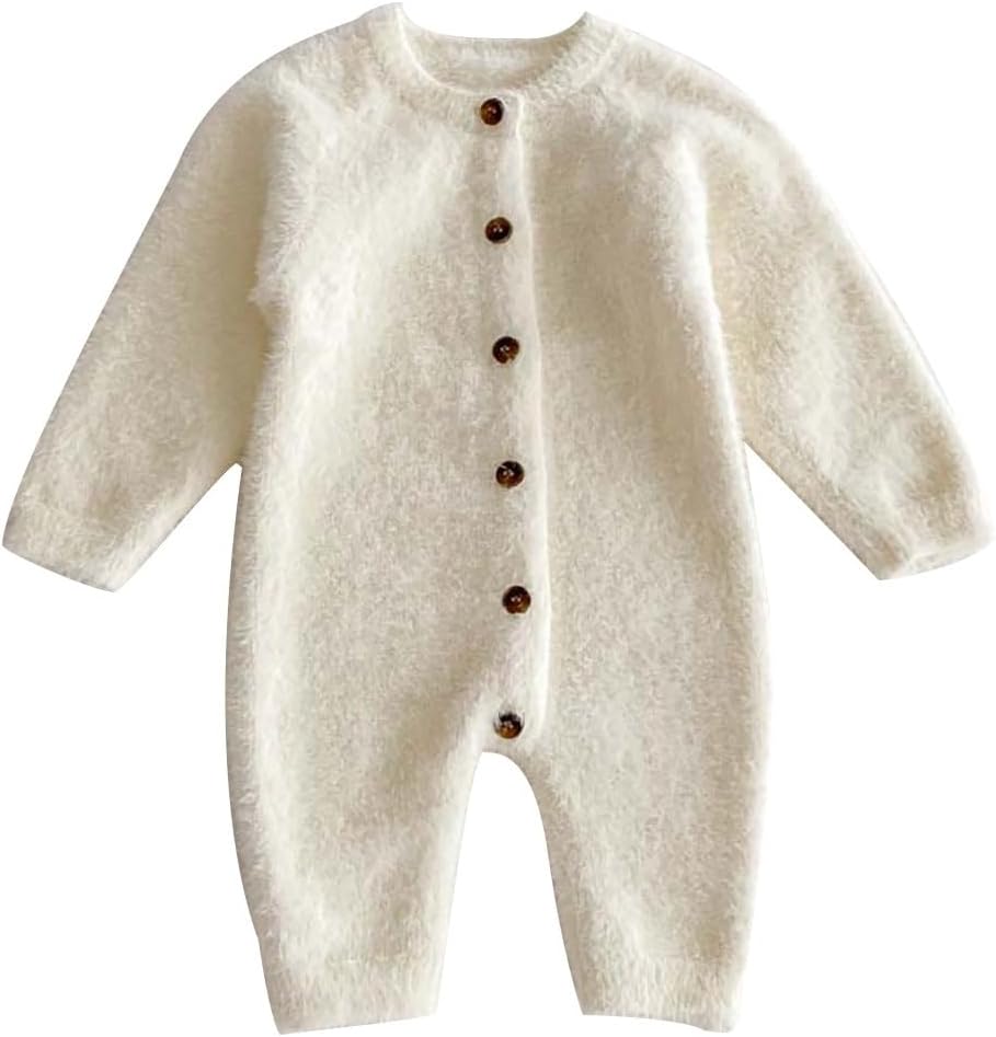 Newborn Baby Halloween ROMPER with Print and Buttons
