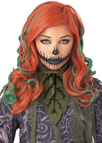 California Costumes Pumpkins Vines Real pumpkin face Wig one size