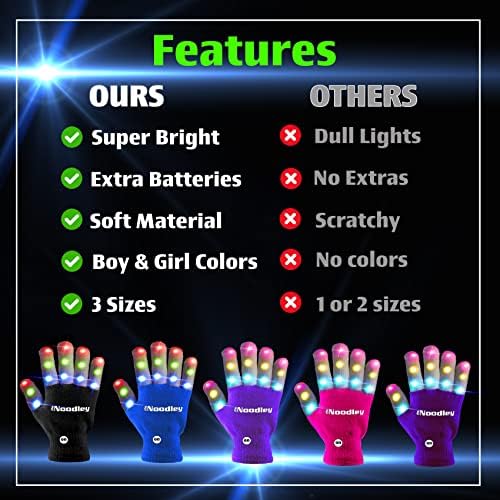 The Noodley LED Light-Up Gloves