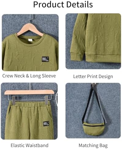 HIHA Boys Sweatsuit Set Comfort Style for FallWinter