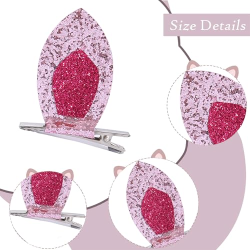 4pc Pink Pig Ear Clips for Kids