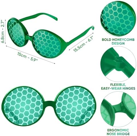 Funcredible Green Bug Glasses - Halloween Costume for Girls