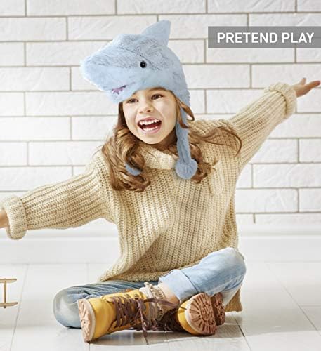 Puzzled Brown Moose Plush Hat - Cozy Winter Hat for Kids Teens