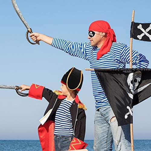 Skylety Pirate Headwear Set for Kids and Adults