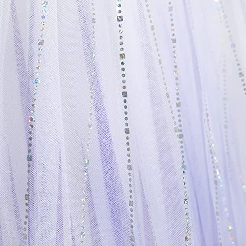 Aoiviss White Snow Queen Princess Dress for Girls