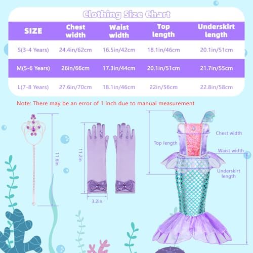 Meland Little Mermaid Dress Set
