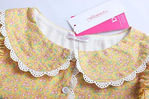 ReliBeauty Kids Colonial Prairie Dress Costume Yellow