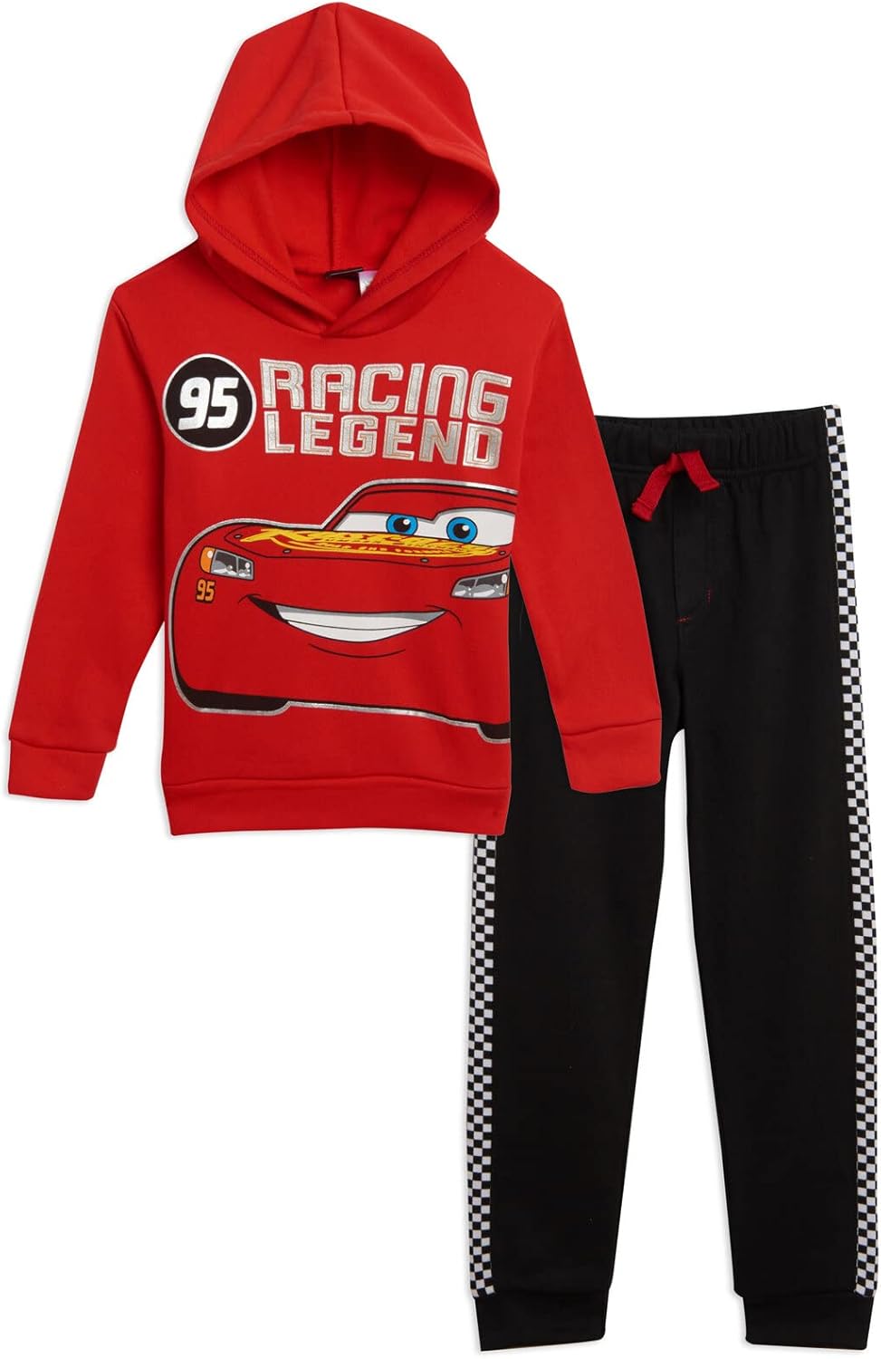 Disney Pixar Cars Lightning McQueen Fleece Hoodie Pants Set 1