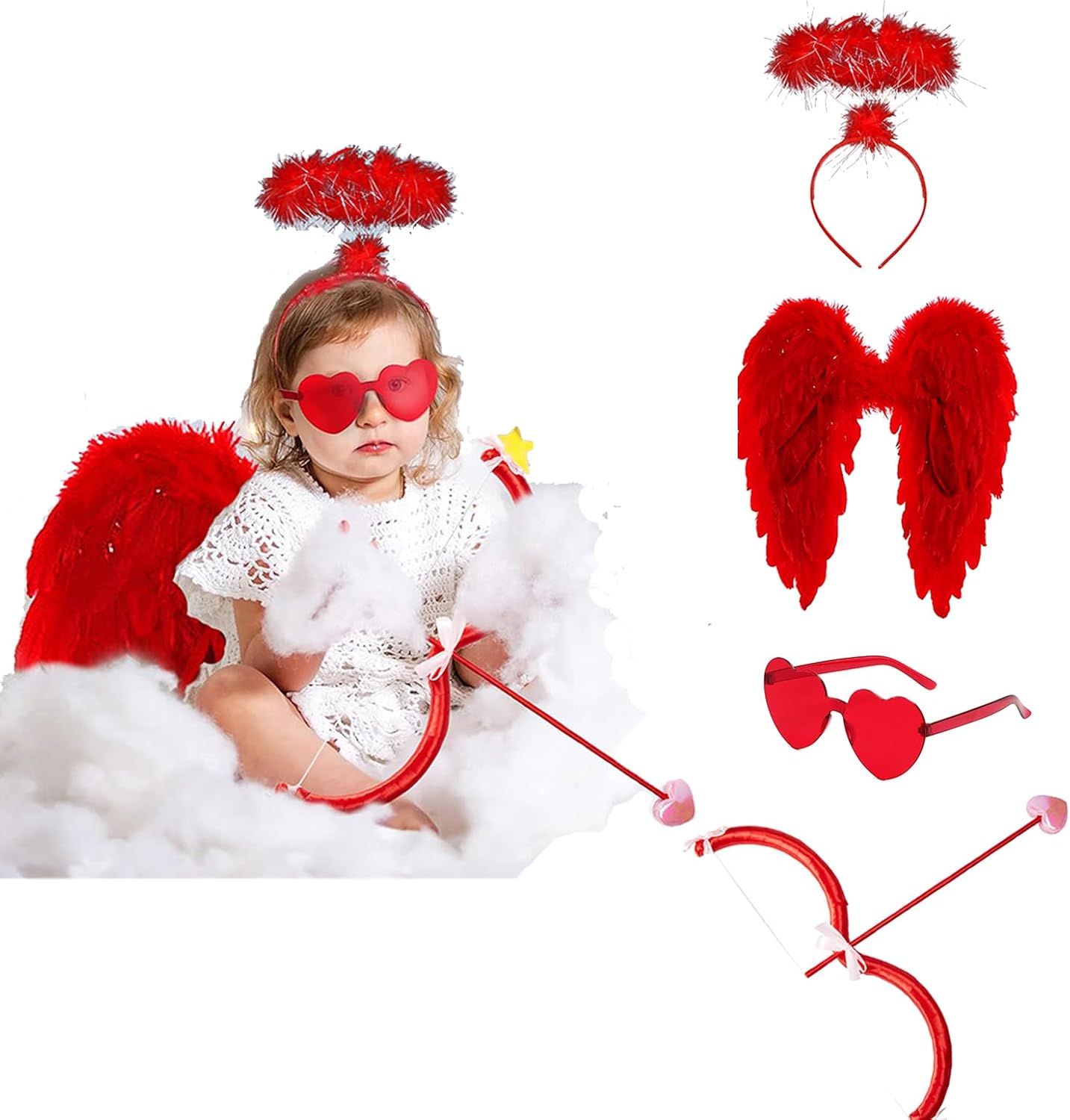Valentines Day Cupid Costume Accessory Set for Adults Kids