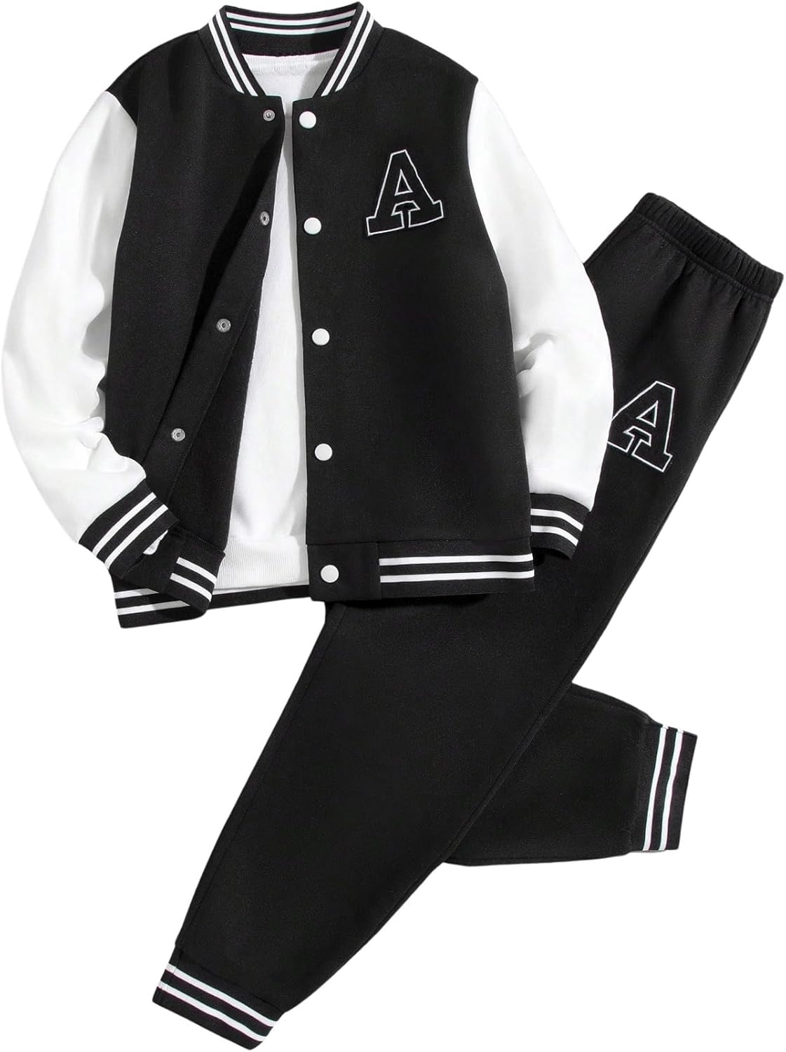 SOLY HUX Boys Stretchy Varsity Sweatsuit Set