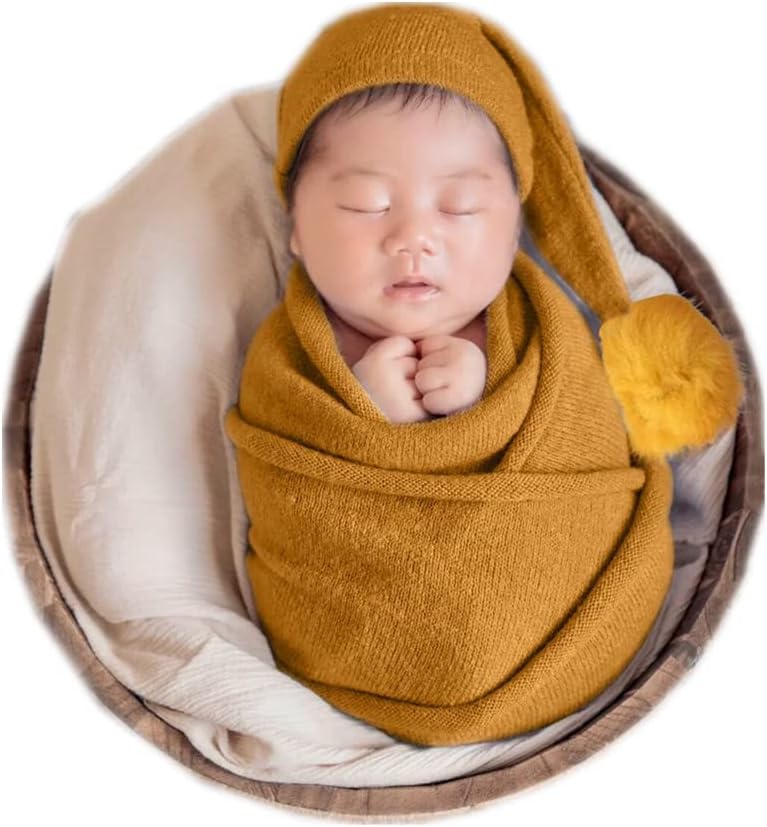 Vemonllas Baby Fun Interactive Sleepy Hat Fabric Wrap Blanket Prop Set