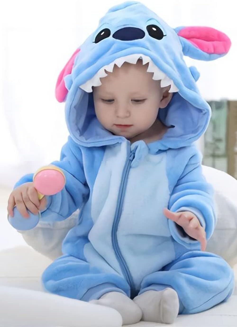 Unisex Baby Flannel Romper Animal Onesie Costume