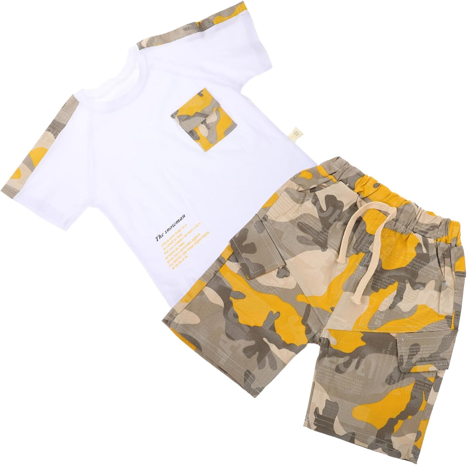 Stylish Camouflage Boys Summer Outfit Set for Ages 5-12