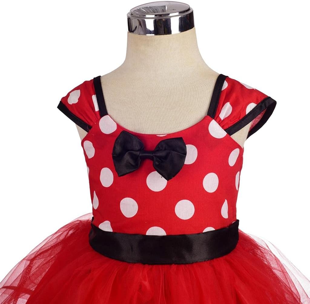 Dressy Daisy Baby Girl Polka Dots Fancy Costume Party Dress with Headband