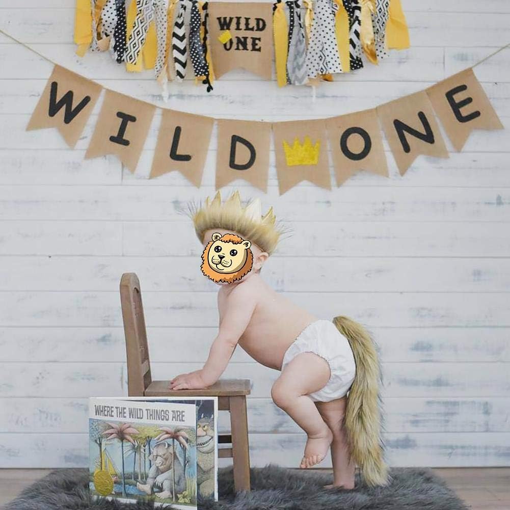 Happy First Birthday Lion Cake Smash Party Outfit for Baby Boys