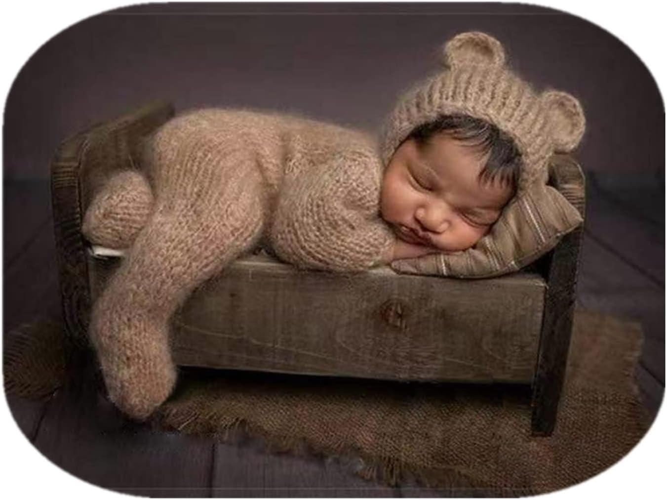 Vemonllas Mohair Baby Costume Set for Photography