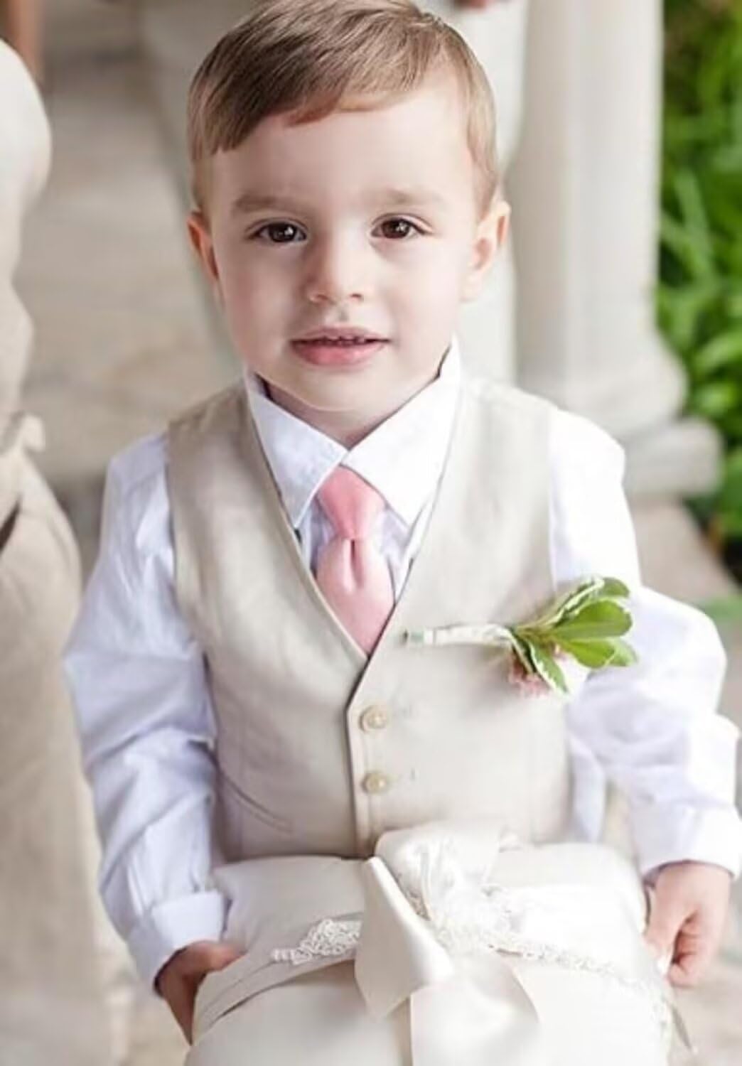 CUCUSIS Boys Linen Suits Summer 2-Piece debating set