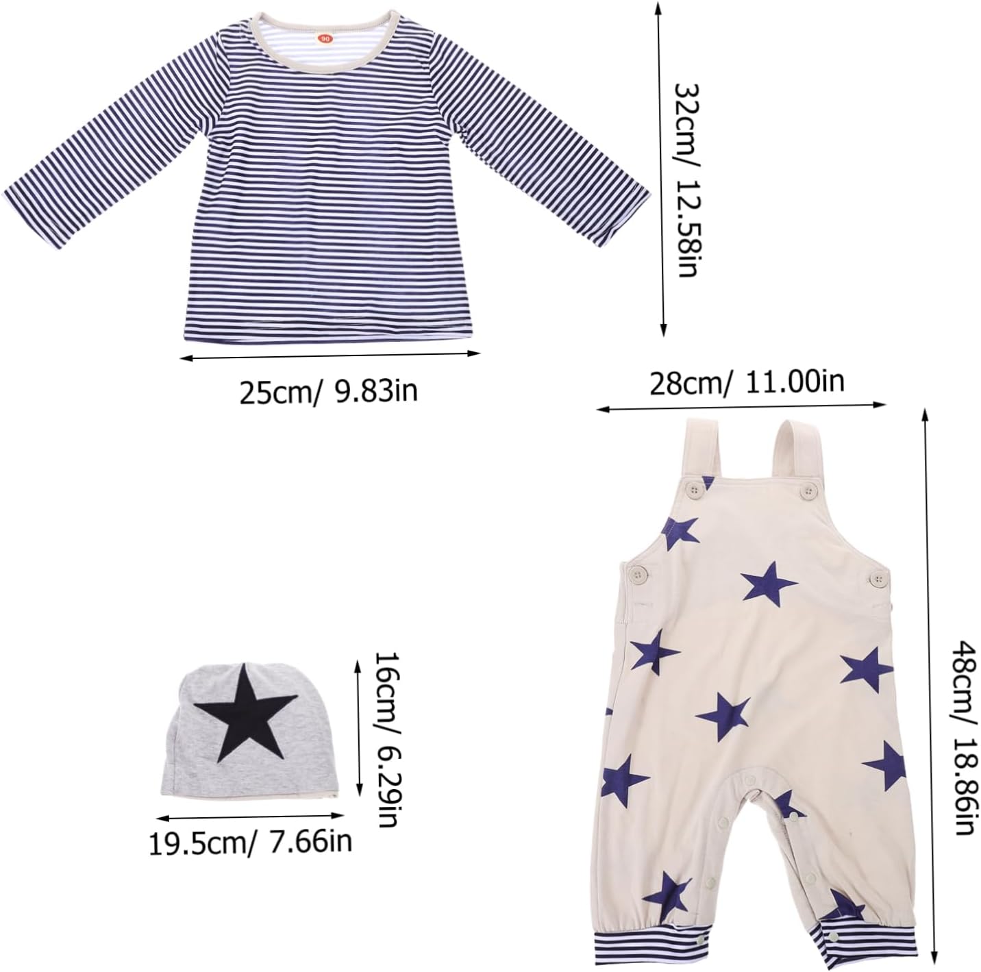 Comfortable Star Pattern Suspenders Pants for Boys