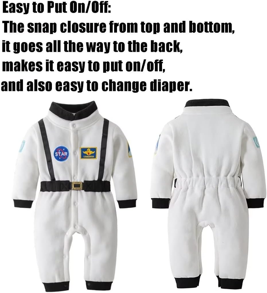Baby Astronaut Costume Toddler Romper Halloween Daily and Cosplay