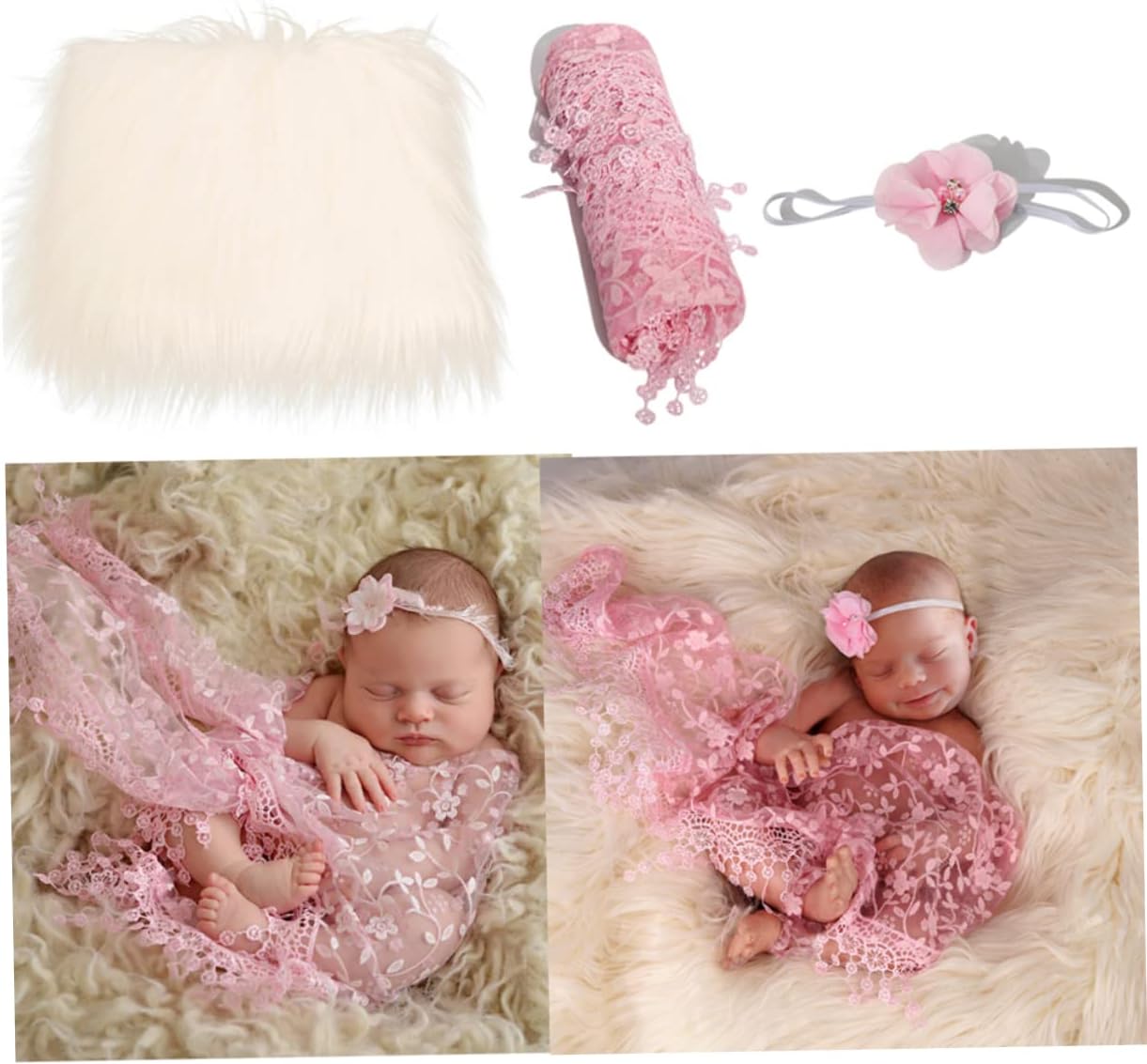 OSALADI Baby Swaddle Blanket Pink