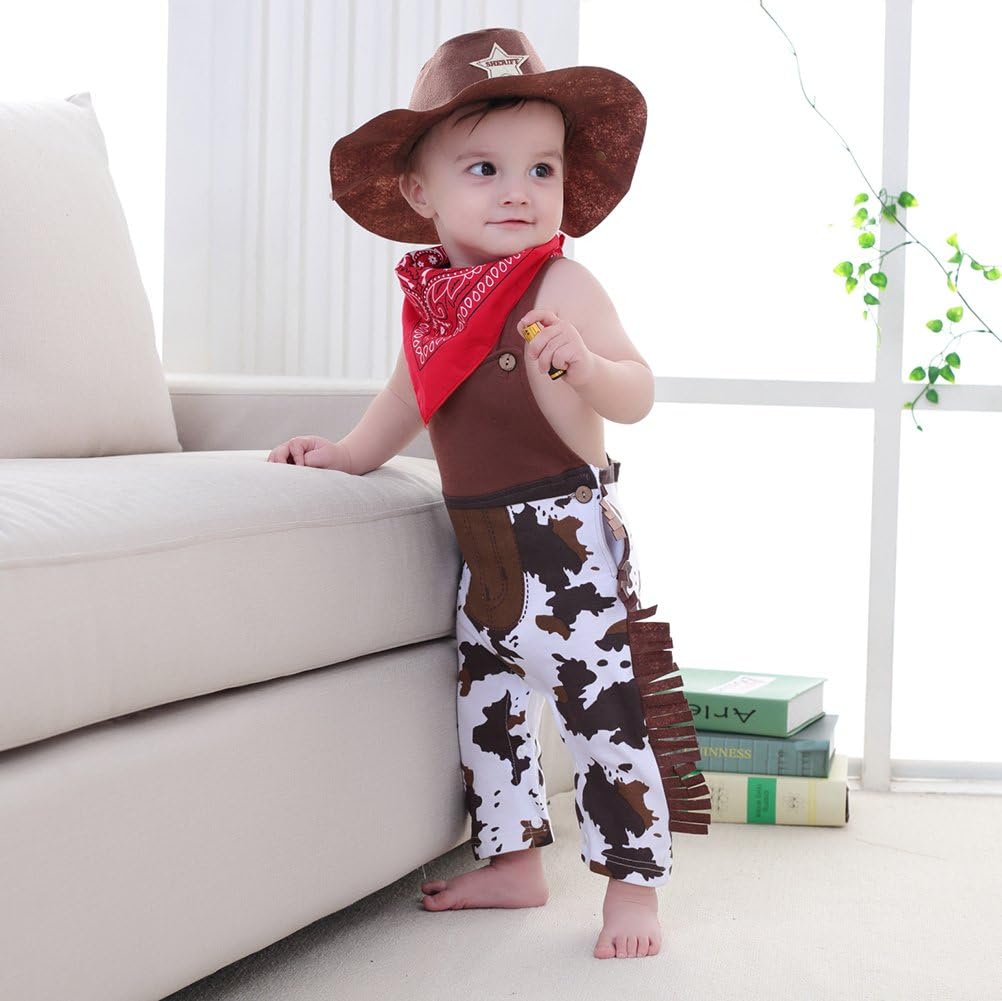 Cute Kids Halloween - Toddler Cowboy Romper