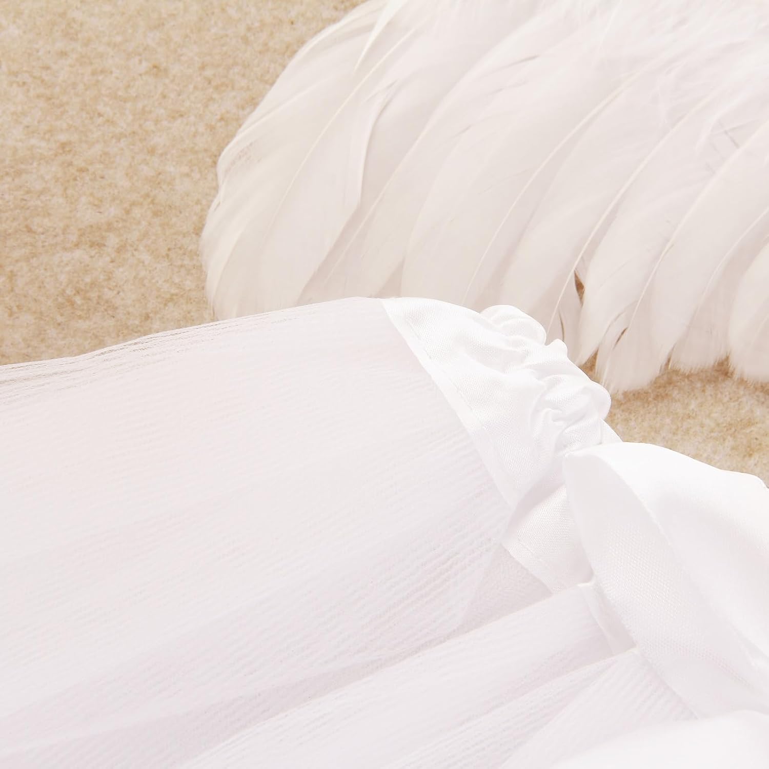 Baby Tulle Tutu Skirt Dress with Angel Wing Halo Outfit Set