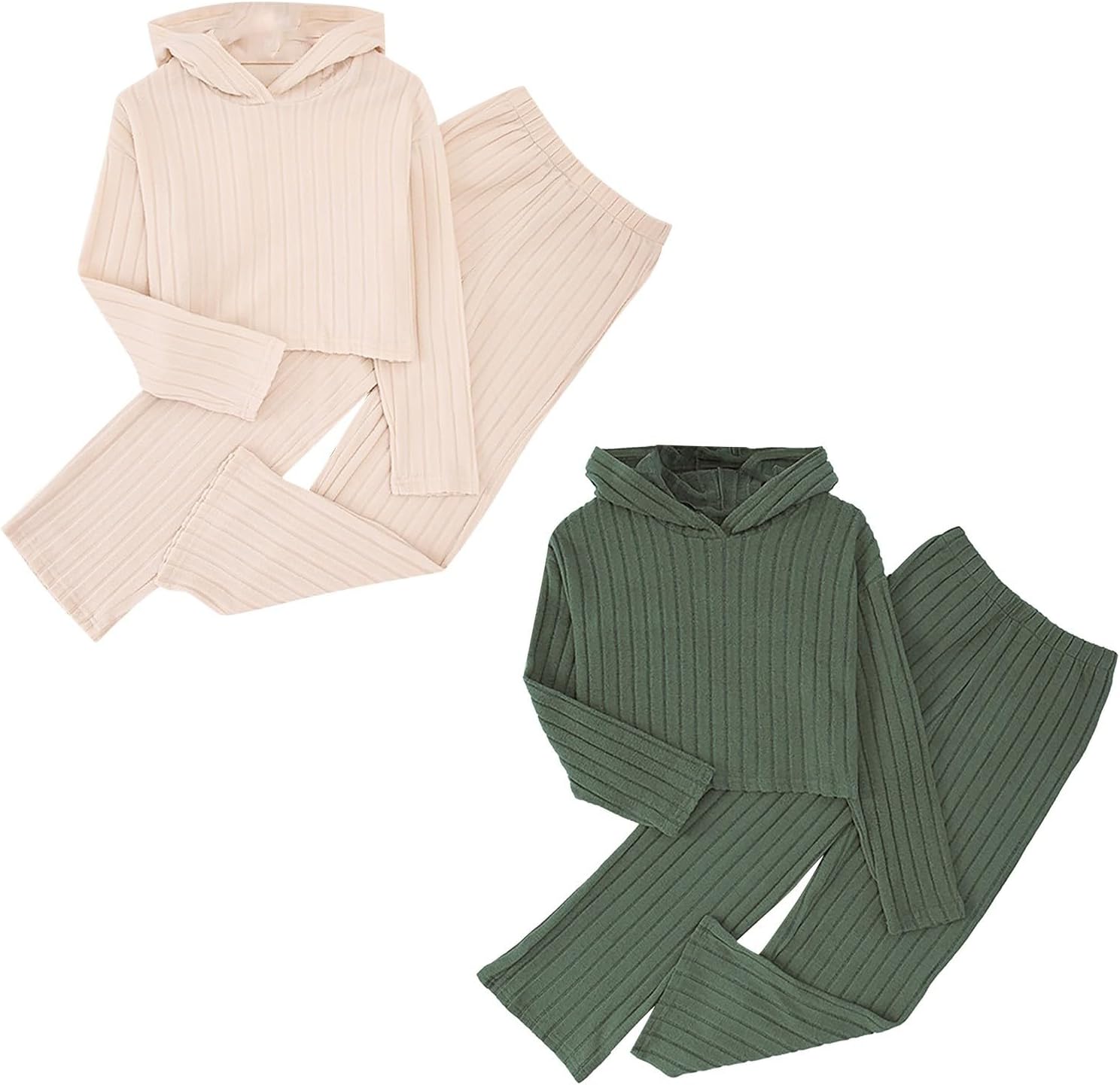 AMIMOJY Baby Girls Two-Piece Sweatshirt Trouser Set for Autumn