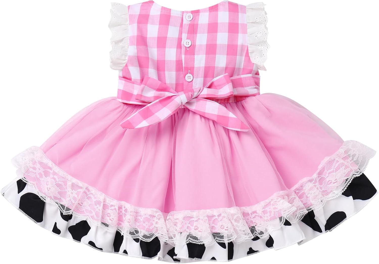 Gingham Animal Print Baby Tutu Dress
