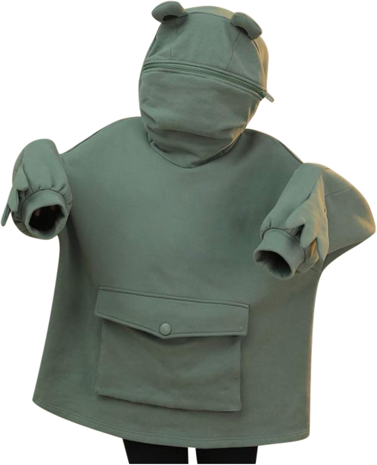 Girls 3D Frog Costume Hoodie for 4-13 Years