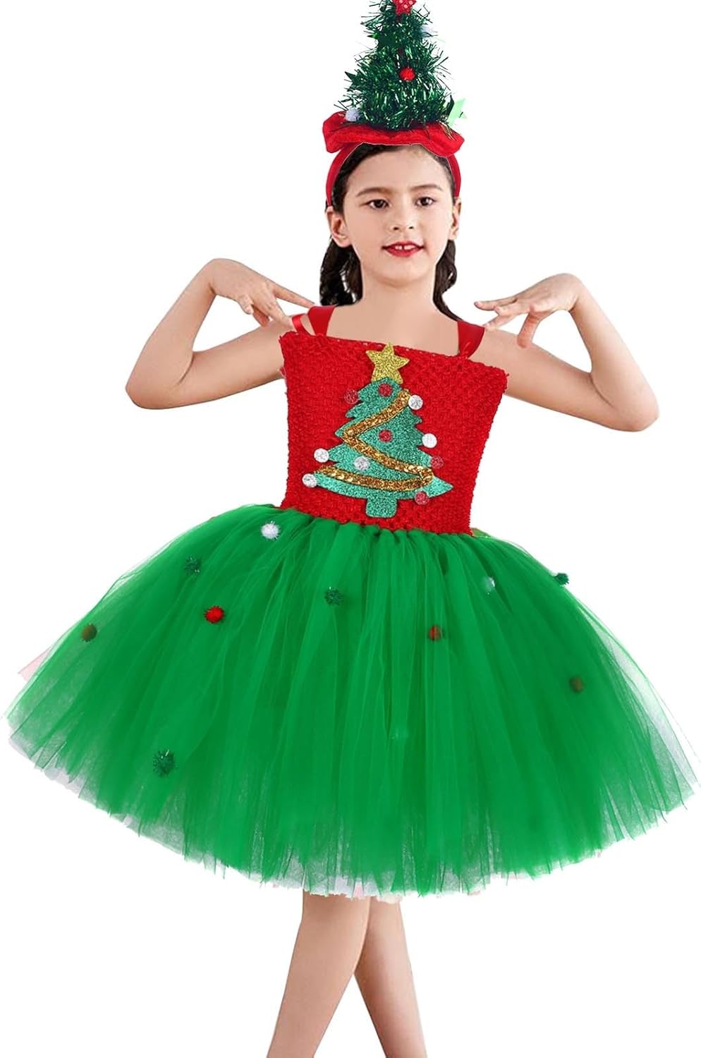 Girls Christmas Tree Costume