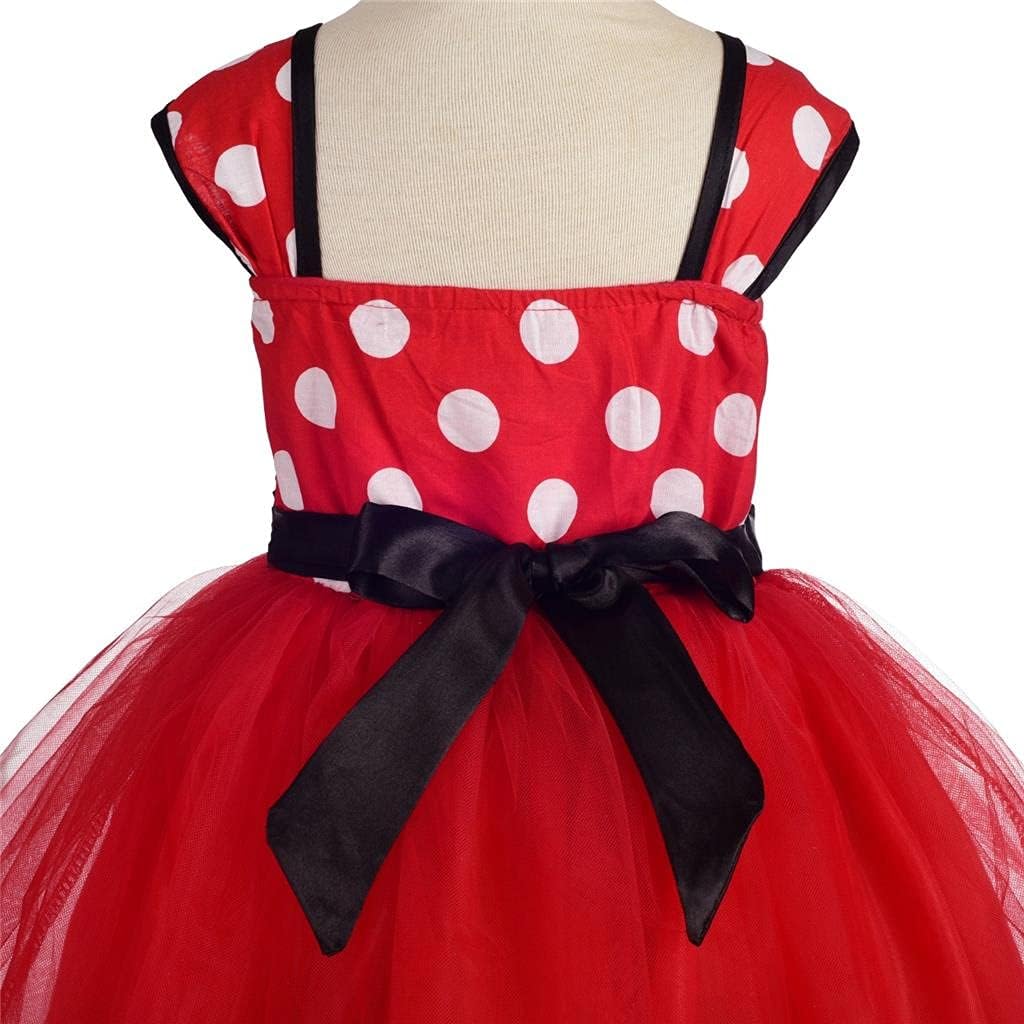 Dressy Daisy Baby Girl Polka Dots Fancy Costume Party Dress with Headband