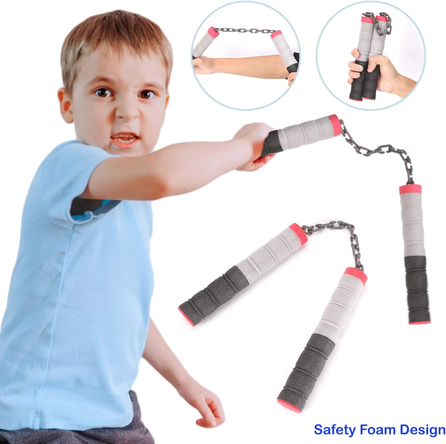 Liberty Imports Ninja Foam Nunchucks - Kids PretendWeapons 2 Pairs