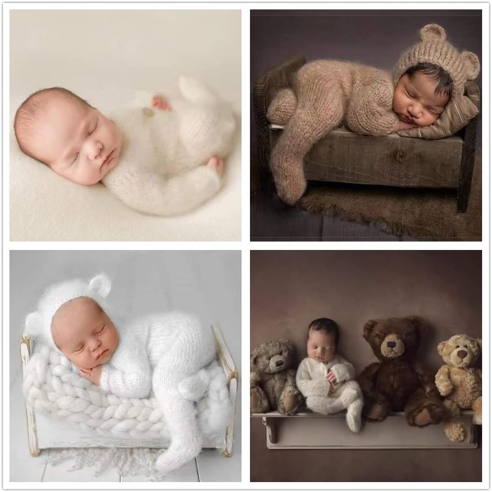 Vemonllas Mohair Baby Costume Set for Photography