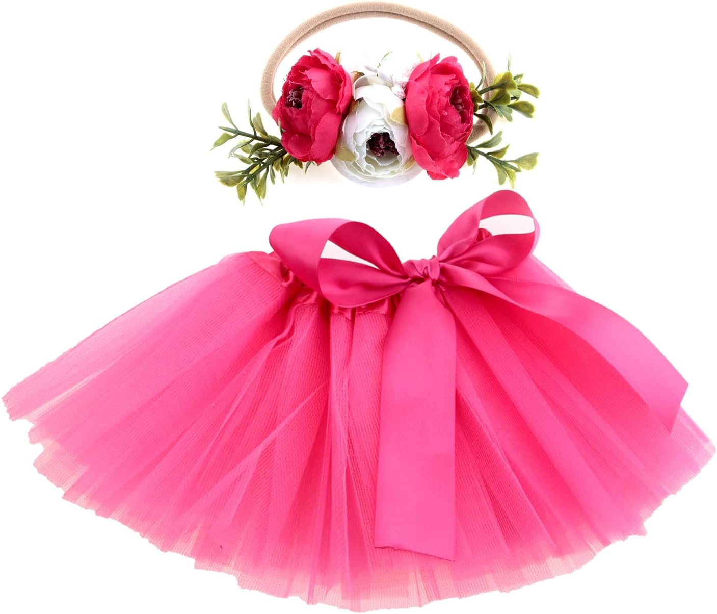 Elegant Tutu Skirt Headband Set for Baby Girls