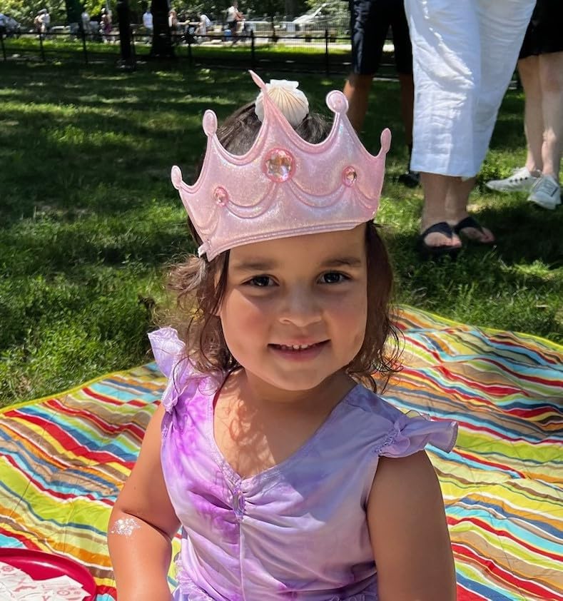 Little Adventures Soft Pink Diva Crown with Pendant for Kids