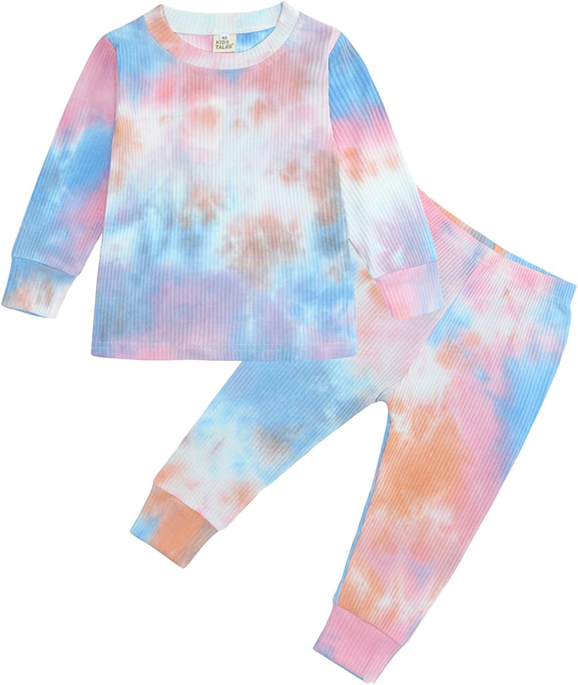 Toddler Boys Girls Fall Sweatshirt Tie Dye Set 2 Pcs