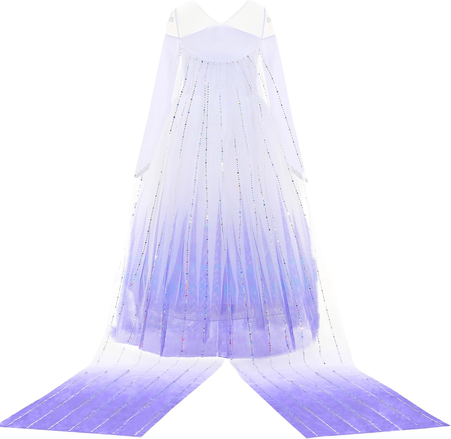 Aoiviss White Snow Queen Princess Dress for Girls