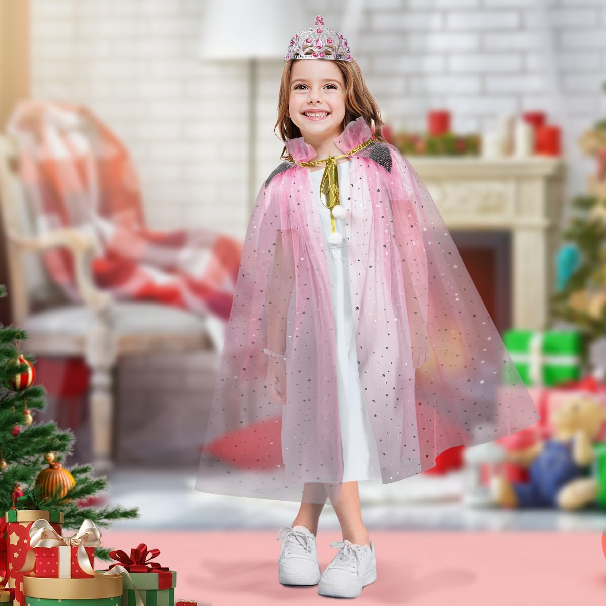 Meland Princess Dress Up Set for Little Girls Glitter Party wears