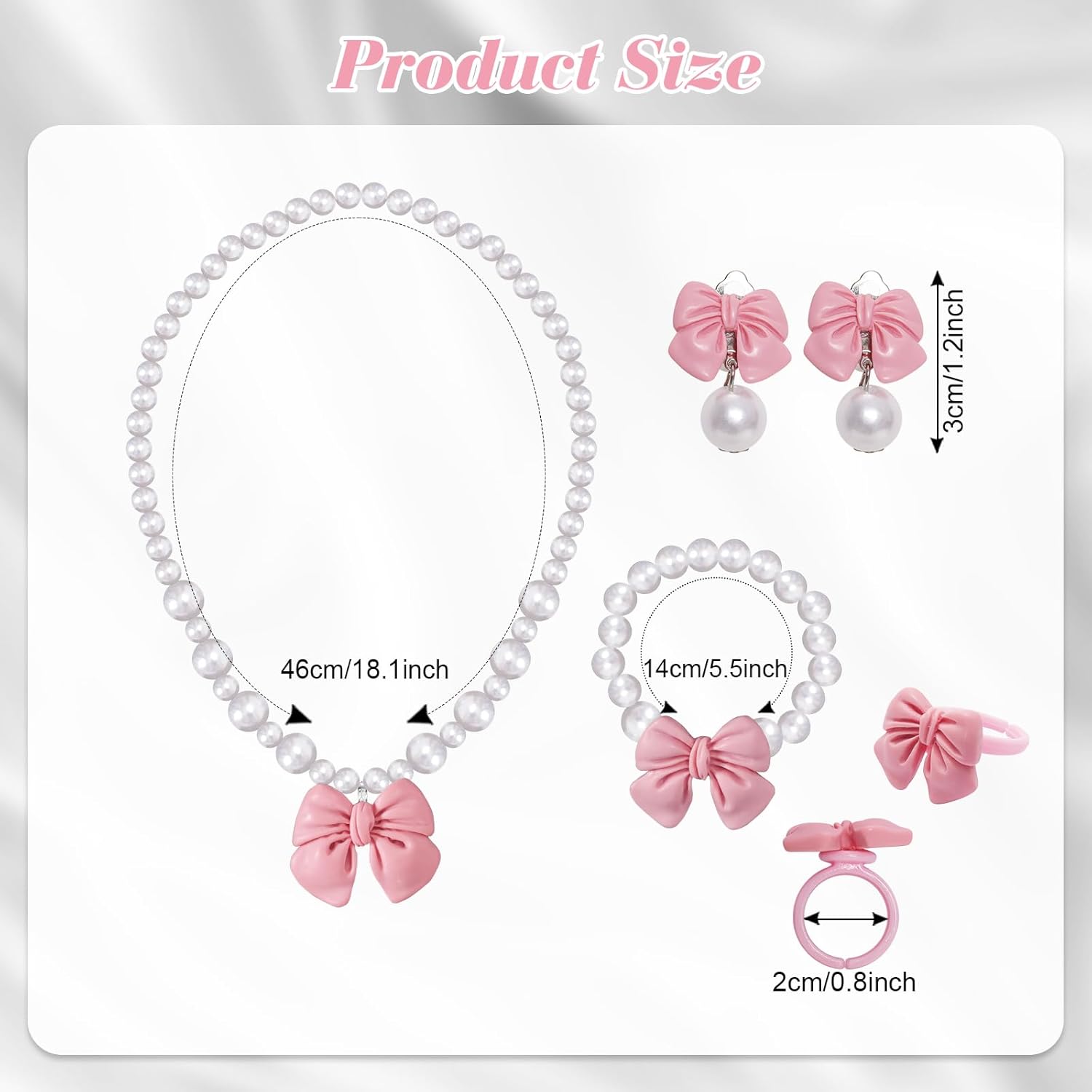 Fumwase 8-Piece White Tea Party Accessories Set for Girls