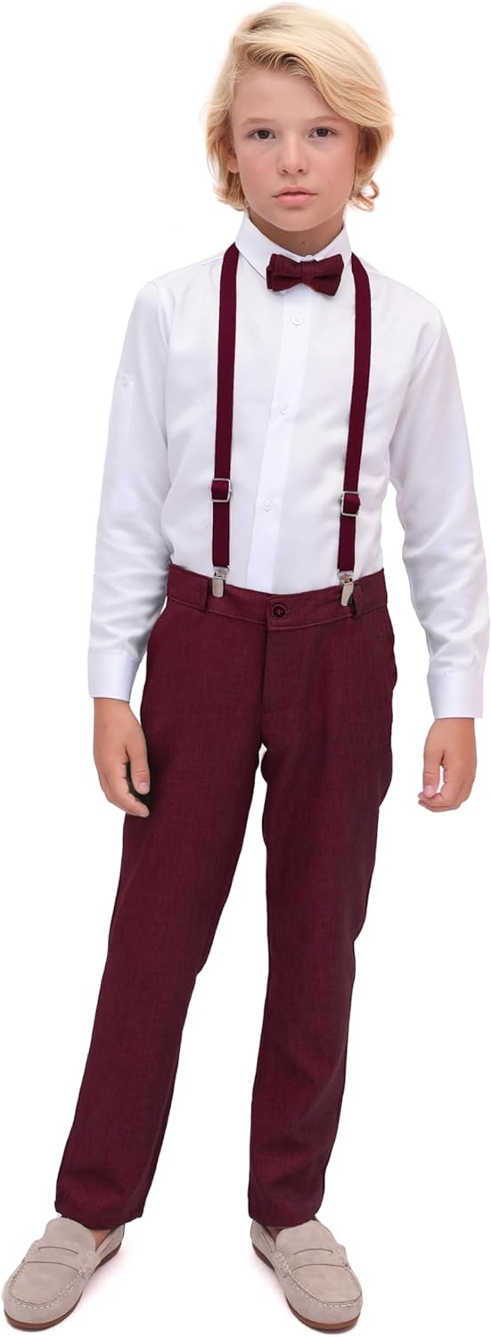 Lilax Boys Formal Slim Fit Pant Set of 4 Pcs 1