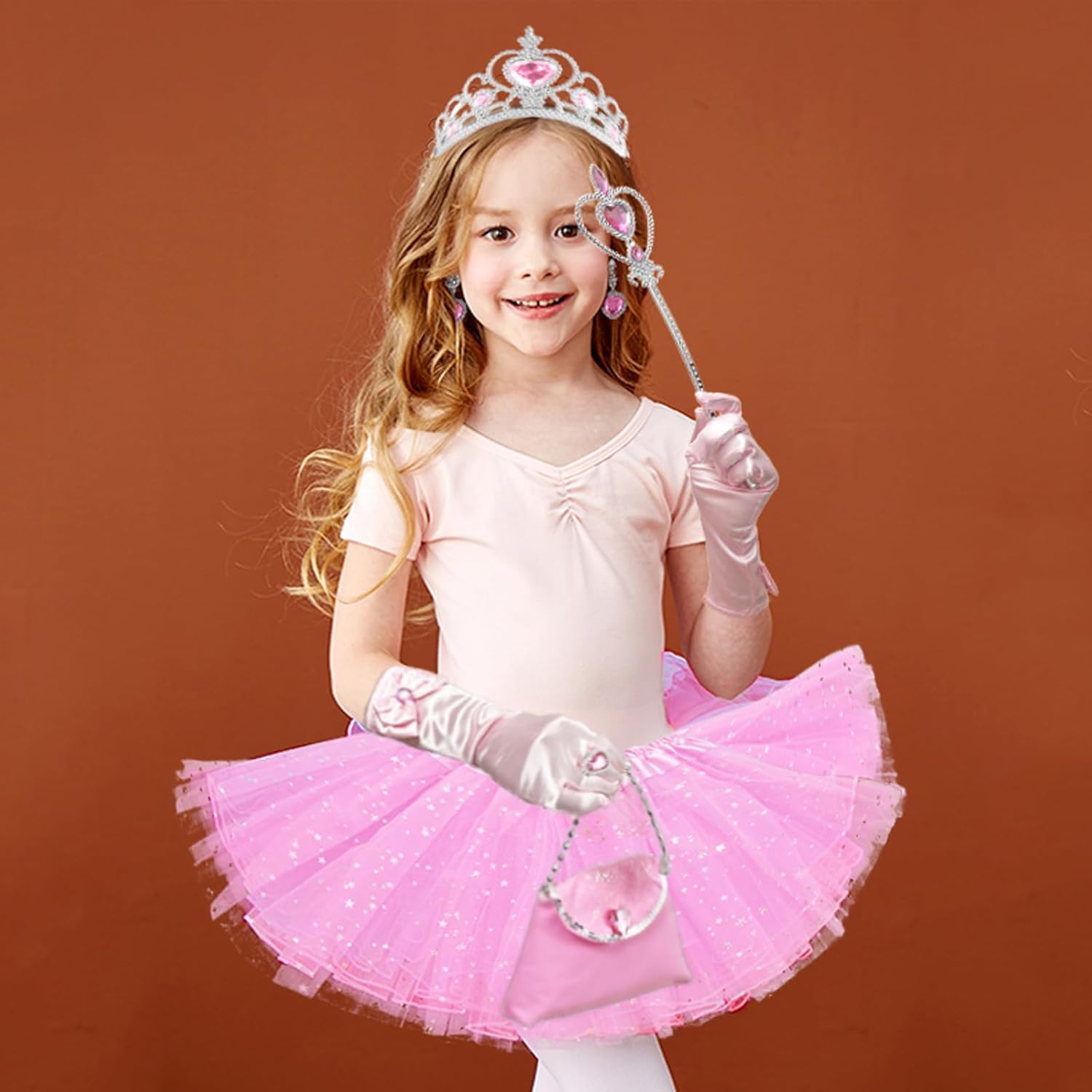 ADCARE Princess Cape Set for Girls appraisal Kids Halloween Party Dressing Up
