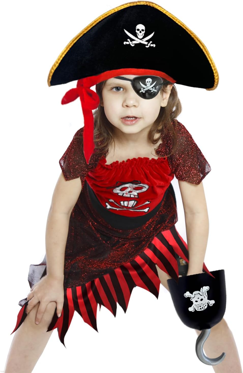 5-Piece Kids Pirate Costume Complete Halloween Accessories