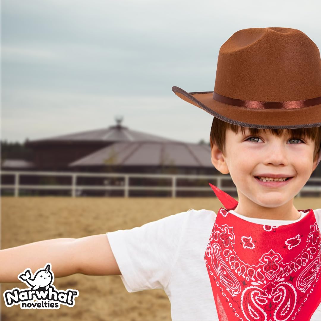 Junior Wild West Cowboy Hat - Red Bandana Kids Western Accessories