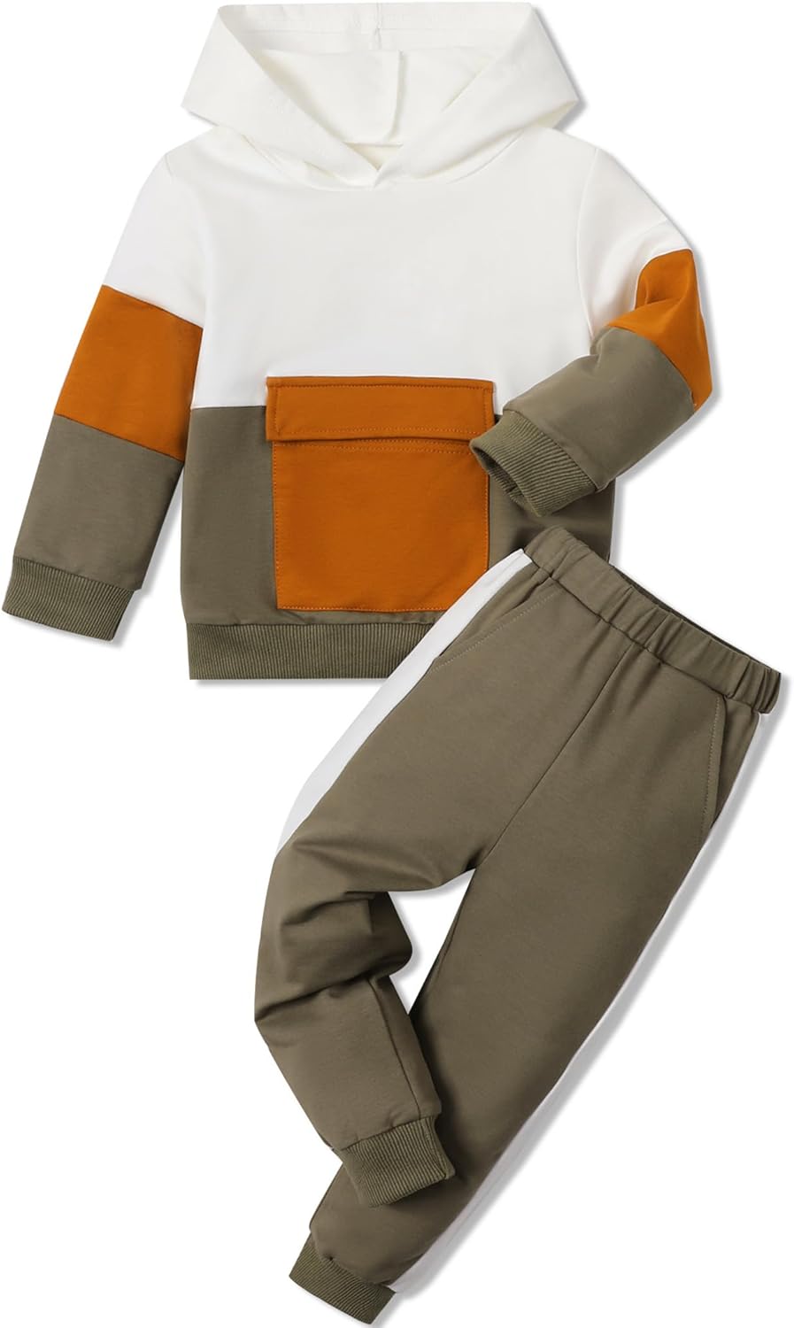 mkodopy Toddler Boy Hoodie Sweatset Set